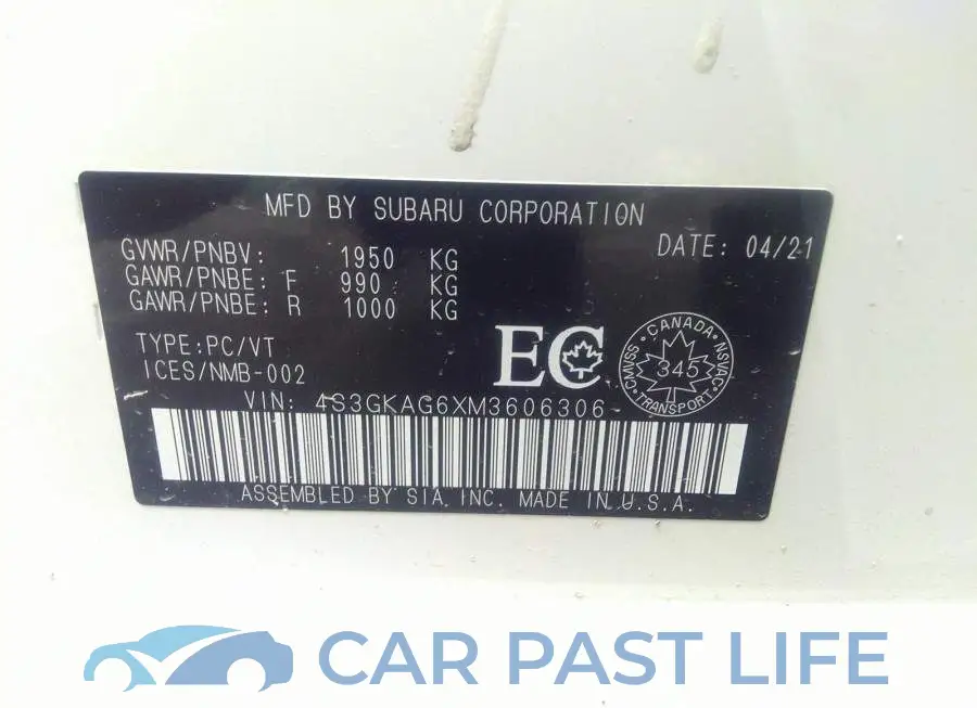 4S3GKAG6XM3606306# 9