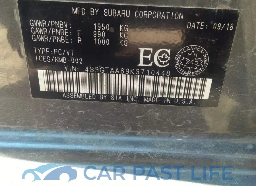 4S3GTAA69K3710448# 9