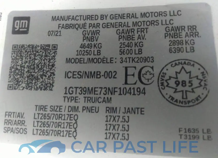 1GT39ME73NF104194# 9