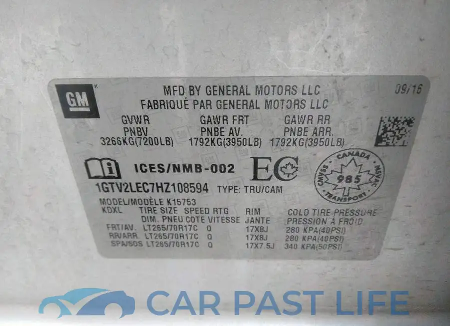 1GTV2LEC7HZ108594# 9