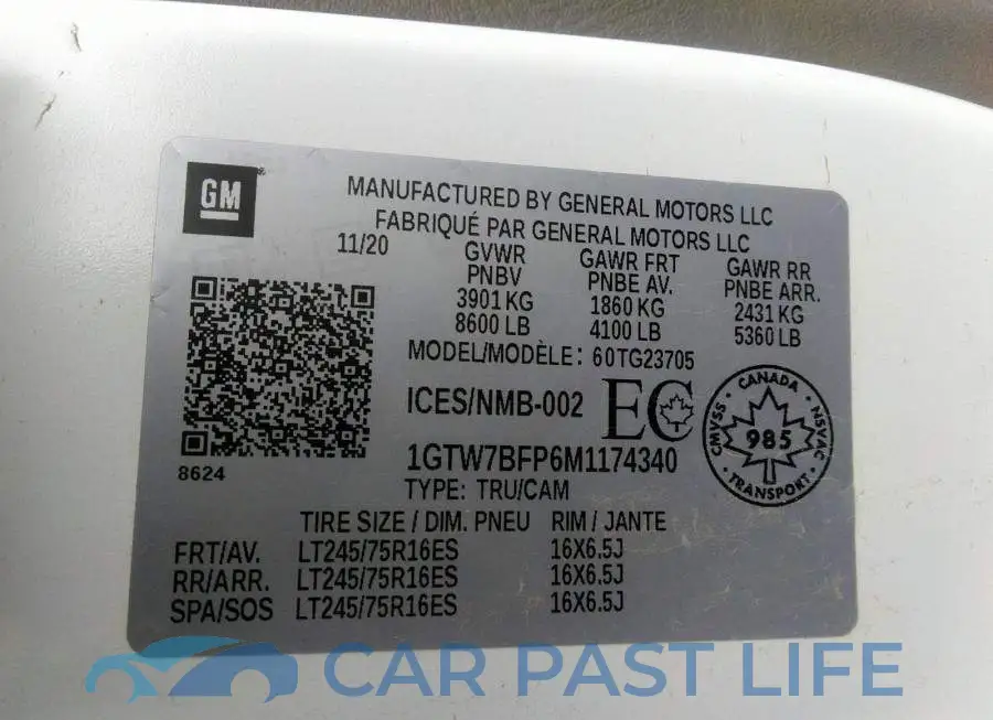 1GTW7BFP6M1174340# 9