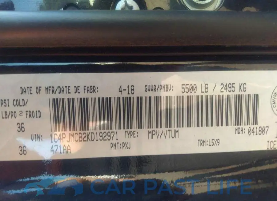 1C4PJMCB2KD192971# 9