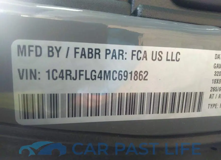1C4RJFLG4MC691862# 9