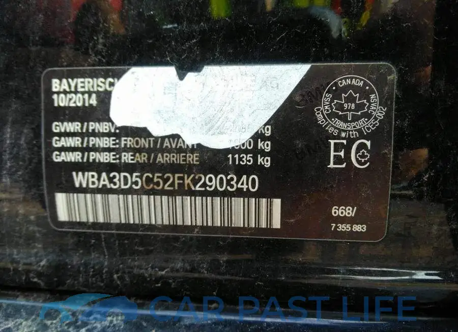 WBA3D5C52FK290340# 9