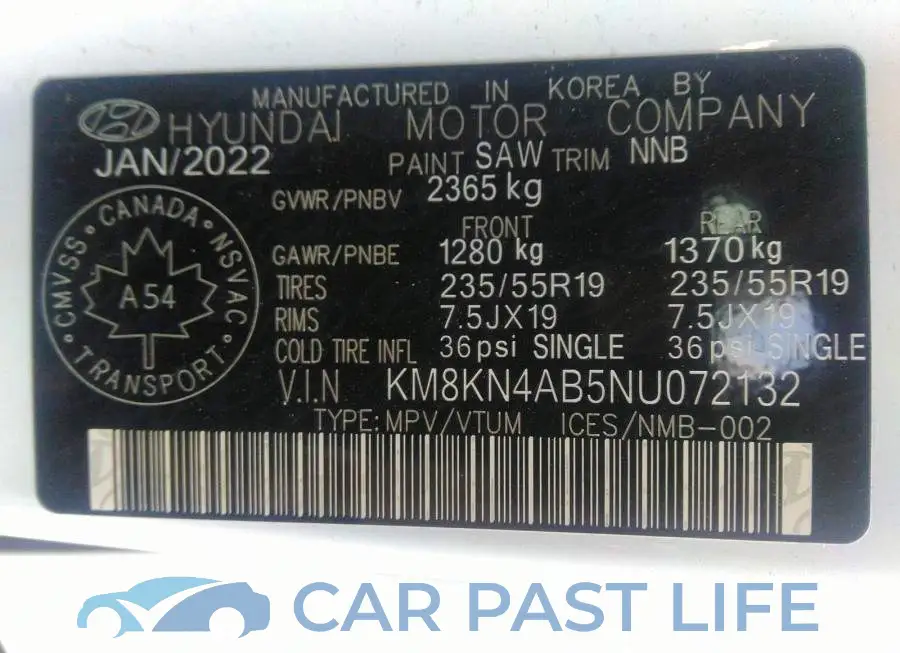 KM8KN4AB5NU072132# 9