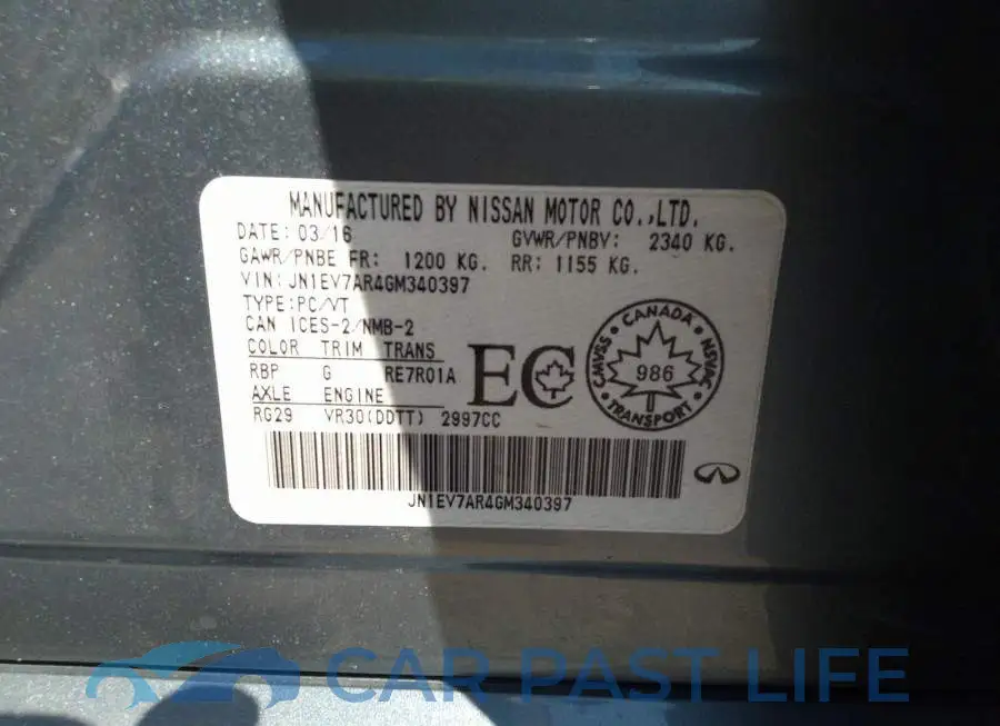 JN1EV7AR4GM340397# 9