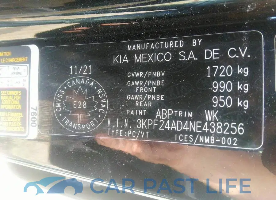 3KPF24AD4NE438256# 9