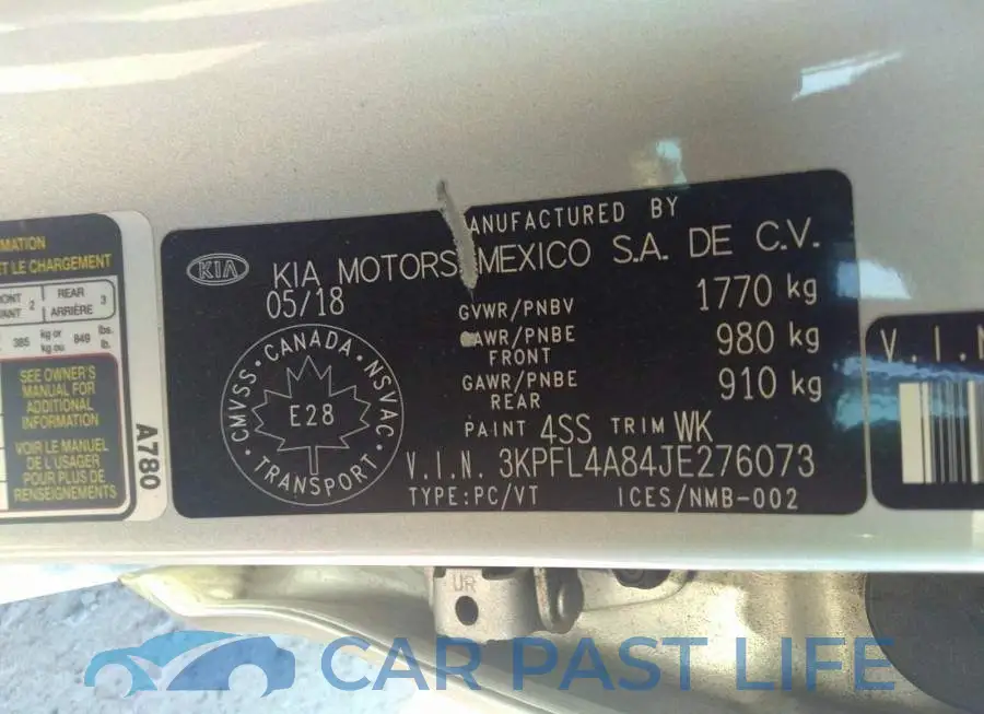 3KPFL4A84JE276073# 9