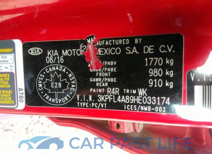 3KPFL4A89HE033174# 9