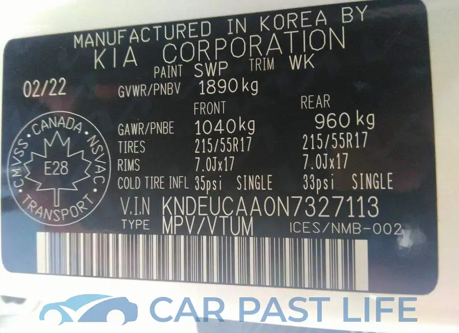 KNDEUCAA0N7327113# 9