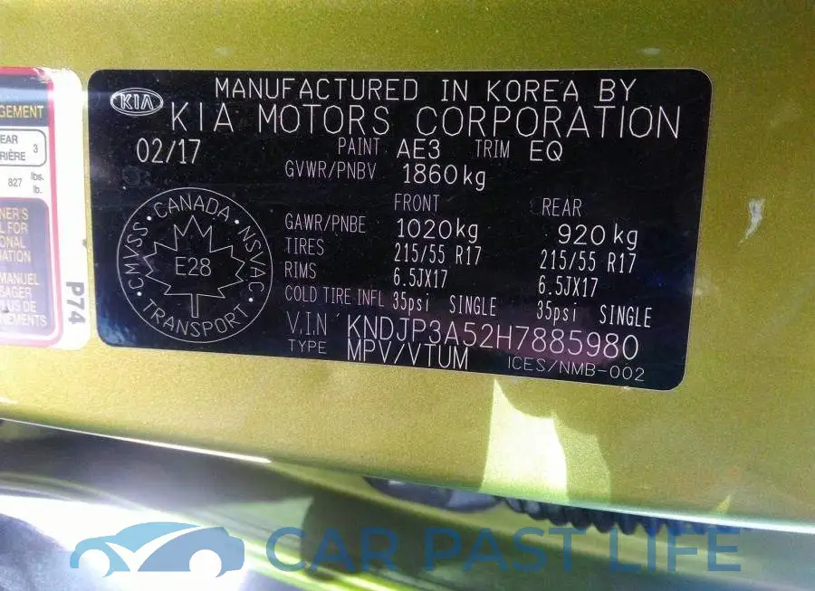 KNDJP3A52H7885980# 9