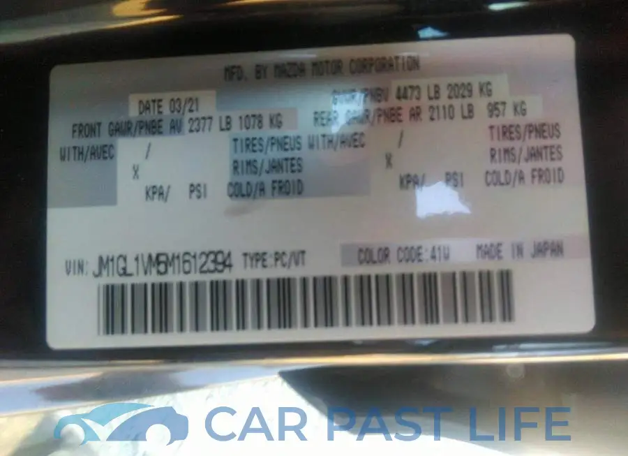 JM1GL1VM5M1612394# 9