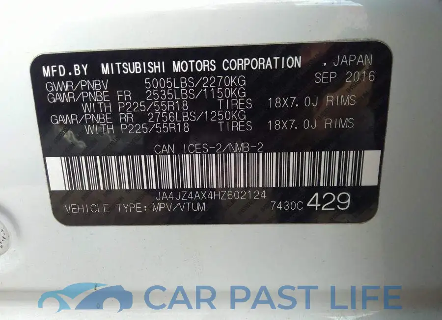 JA4JZ4AX4HZ602124# 9