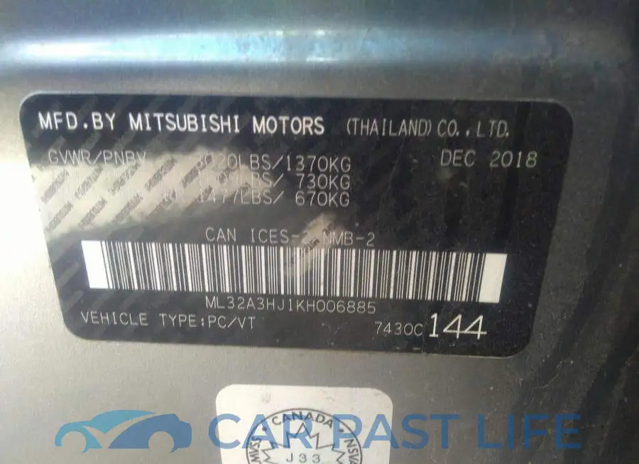ML32A3HJ1KH006885# 9