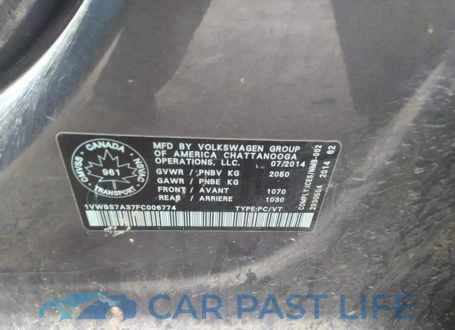 1VWBS7A37FC006774# 9