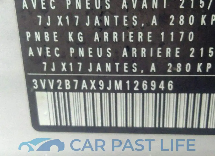 3VV2B7AX9JM126946# 9
