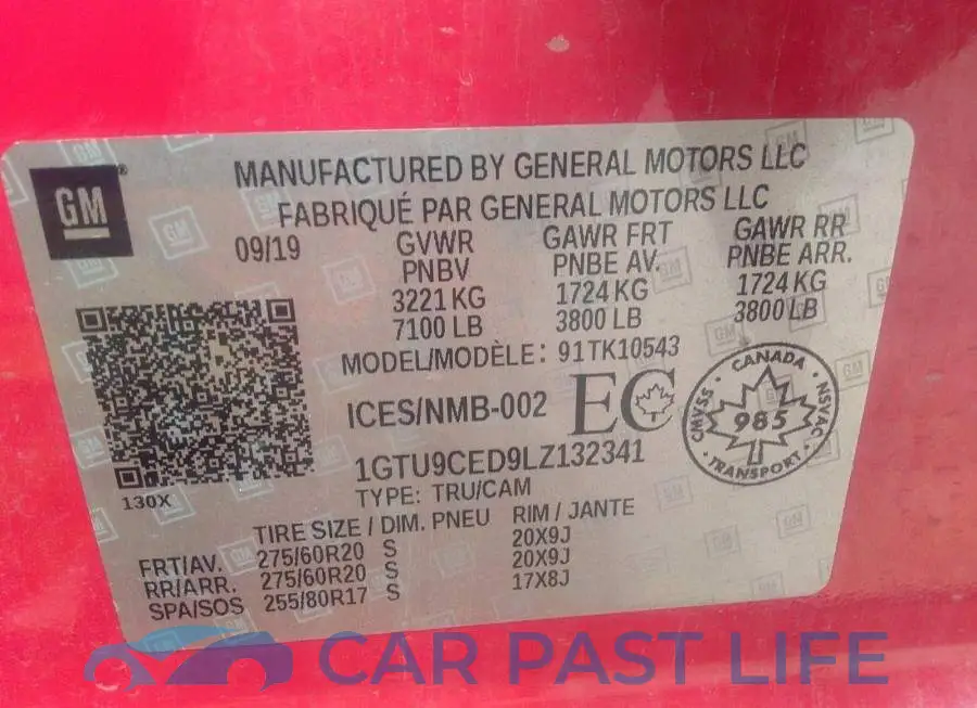 1GTU9CED9LZ132341# 9