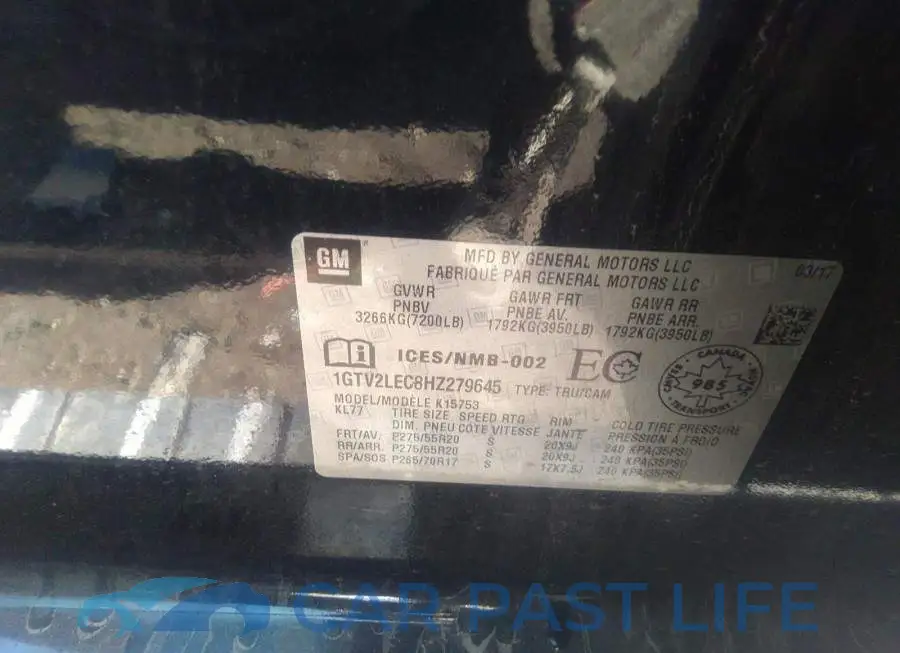 1GTV2LEC8HZ279645# 9