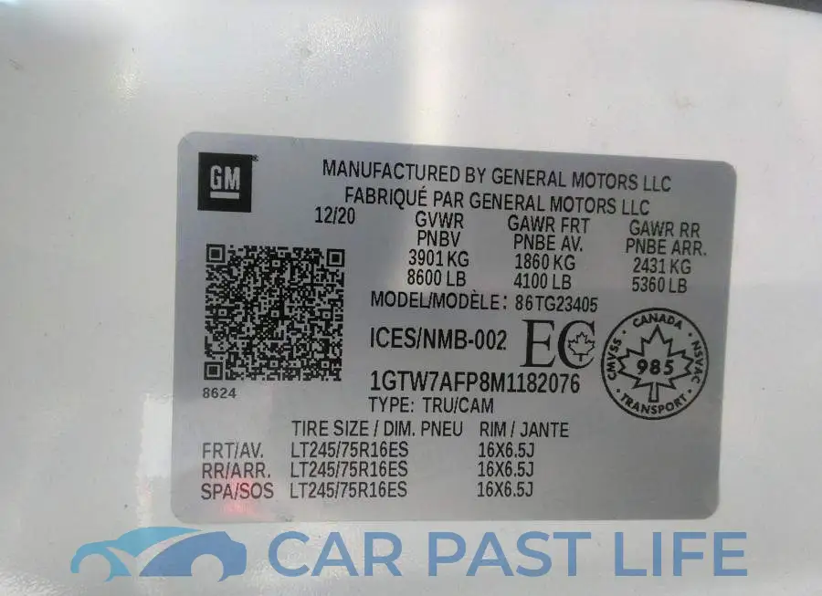 1GTW7AFP8M1182076# 9