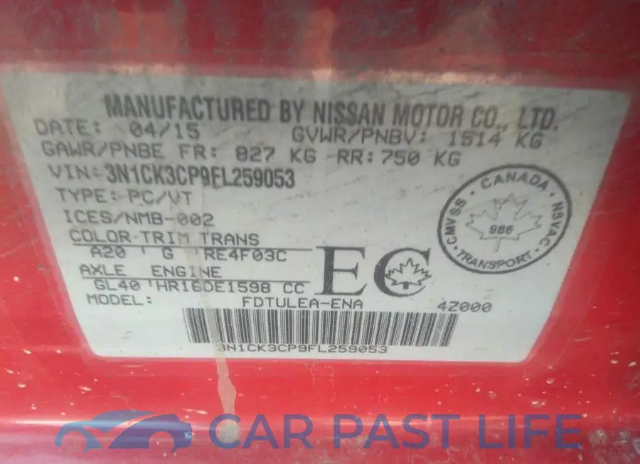 3N1CK3CP9FL259053# 9
