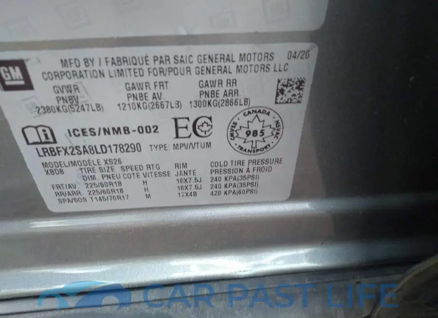 LRBFX2SA8LD178290# 9