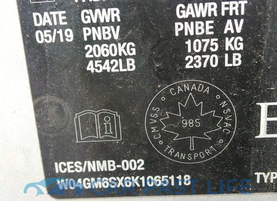W04GM6SX6K1065118# 9
