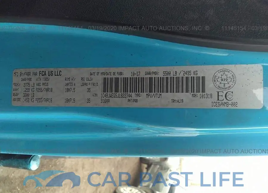 1C4BJWEG5JL822744# 9