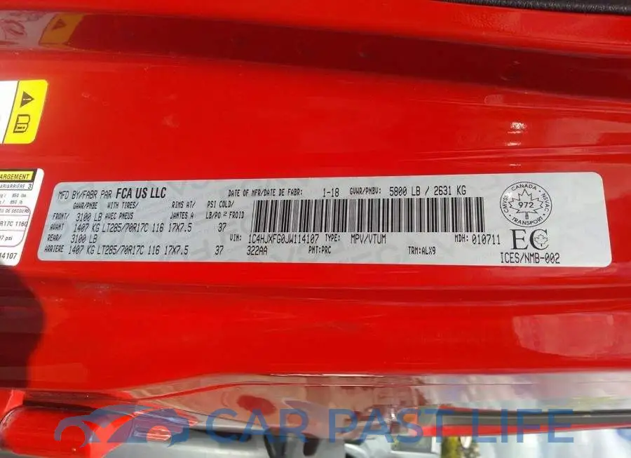 1C4HJXFG0JW114107# 9