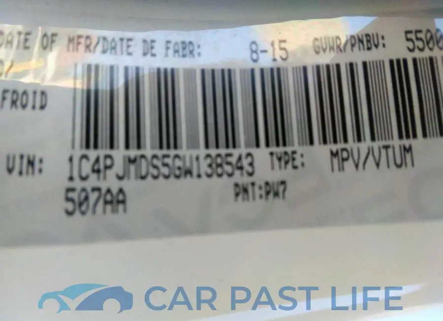 1C4PJMDS5GW138543# 9