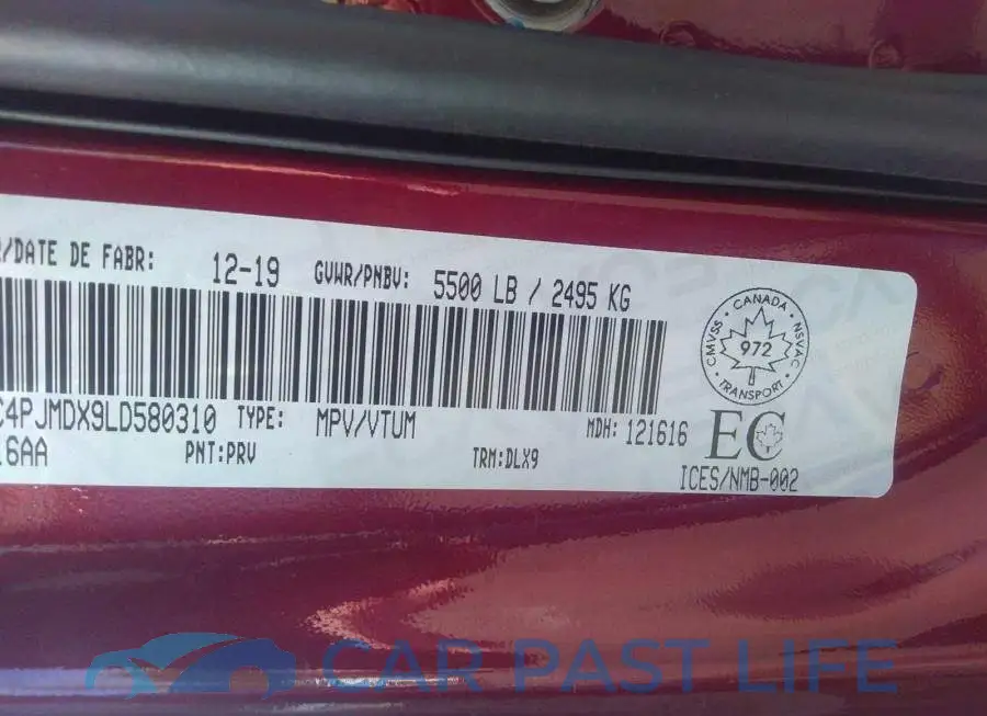 1C4PJMDX9LD580310# 9