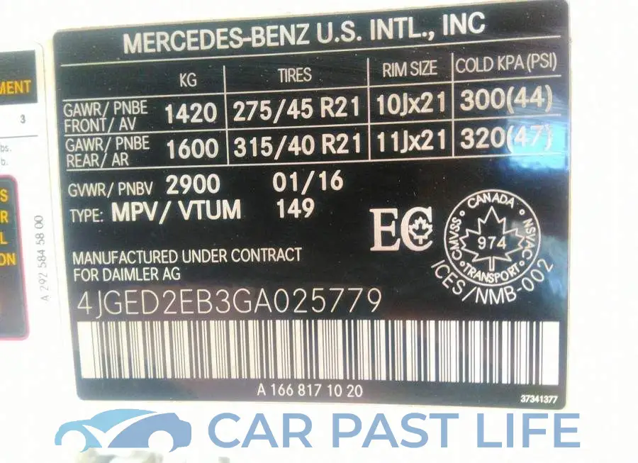 4JGED2EB3GA025779# 9