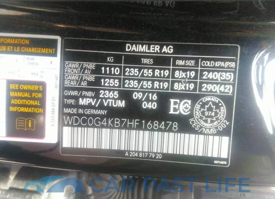 WDC0G4KB7HF168478# 9