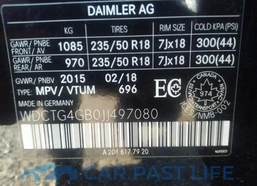 WDCTG4GB0JJ497080# 9