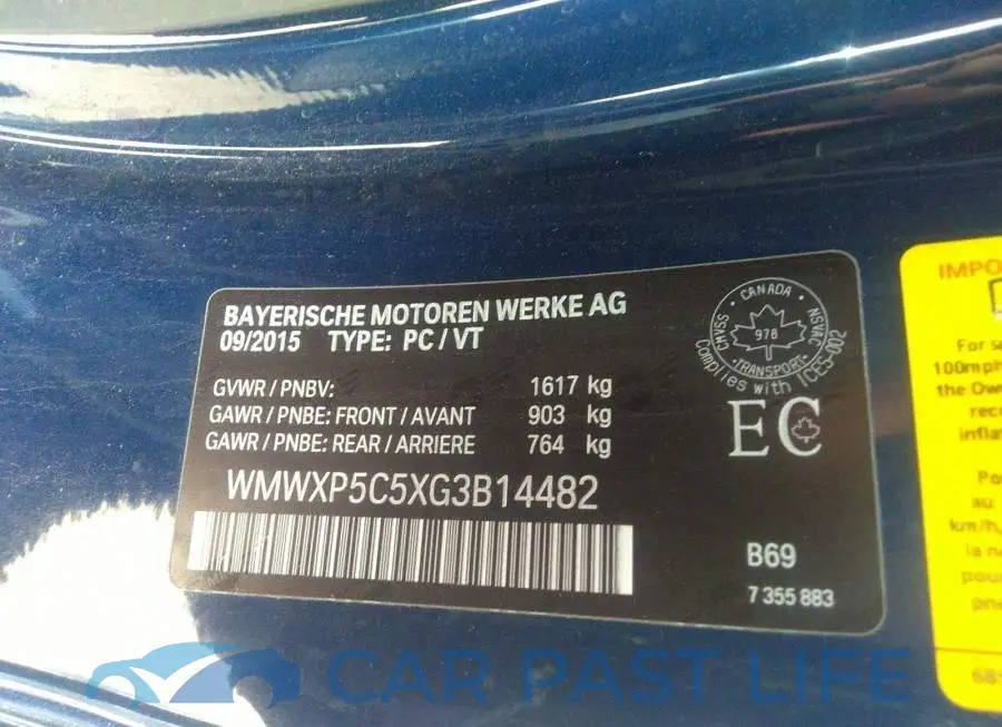 WMWXP5C5XG3B14482# 9