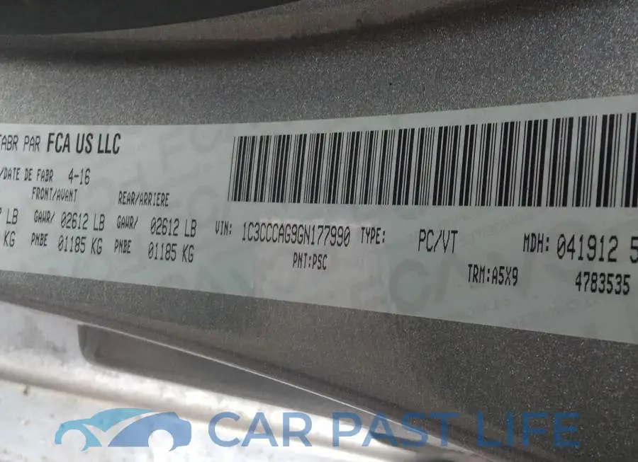 1C3CCCAG9GN177990# 9