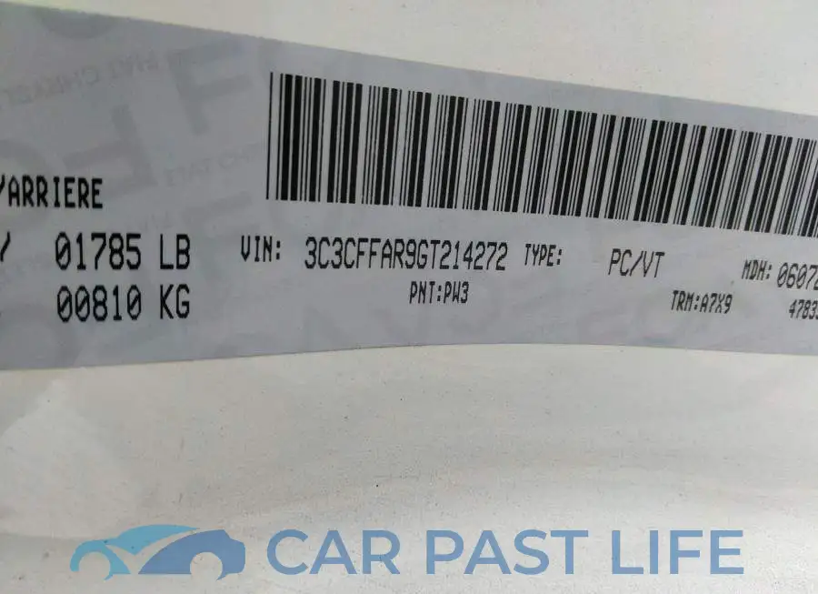 3C3CFFAR9GT214272# 9