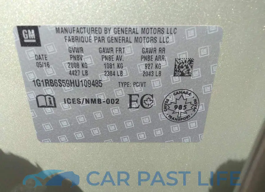 1G1RB6S59HU109485# 9