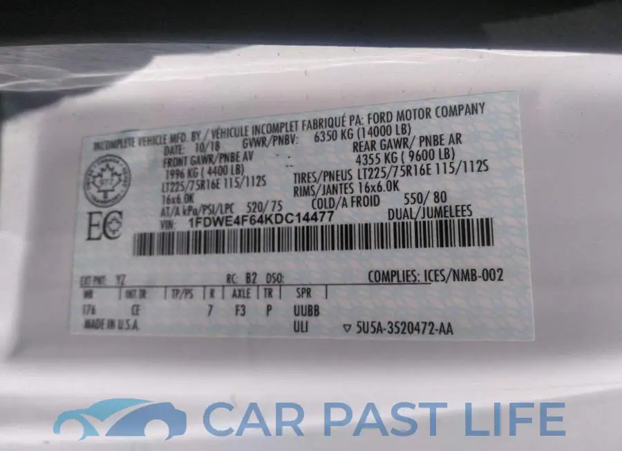 1FDWE4F64KDC14477# 9