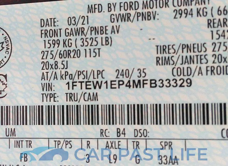 1FTEW1EP4MFB33329# 9
