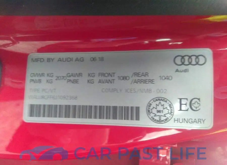 WAUJ8GFF6J1092368# 9