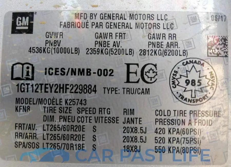 1GT12TEY2HF229884# 9