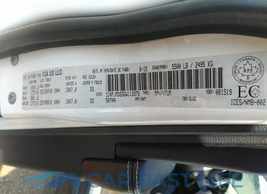 1C4PJMDS3GW113379# 9