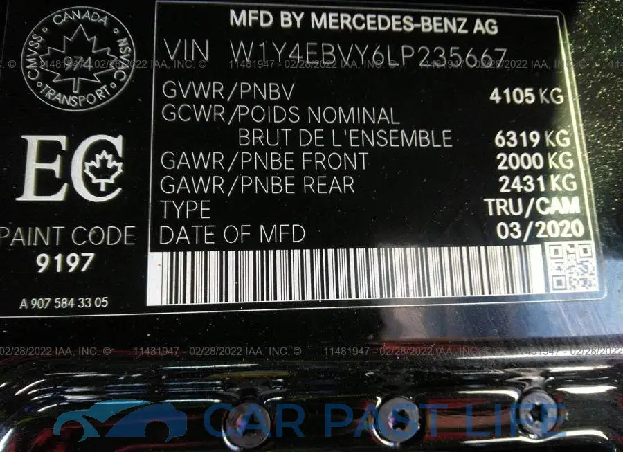 W1Y4EBVY6LP235667# 9
