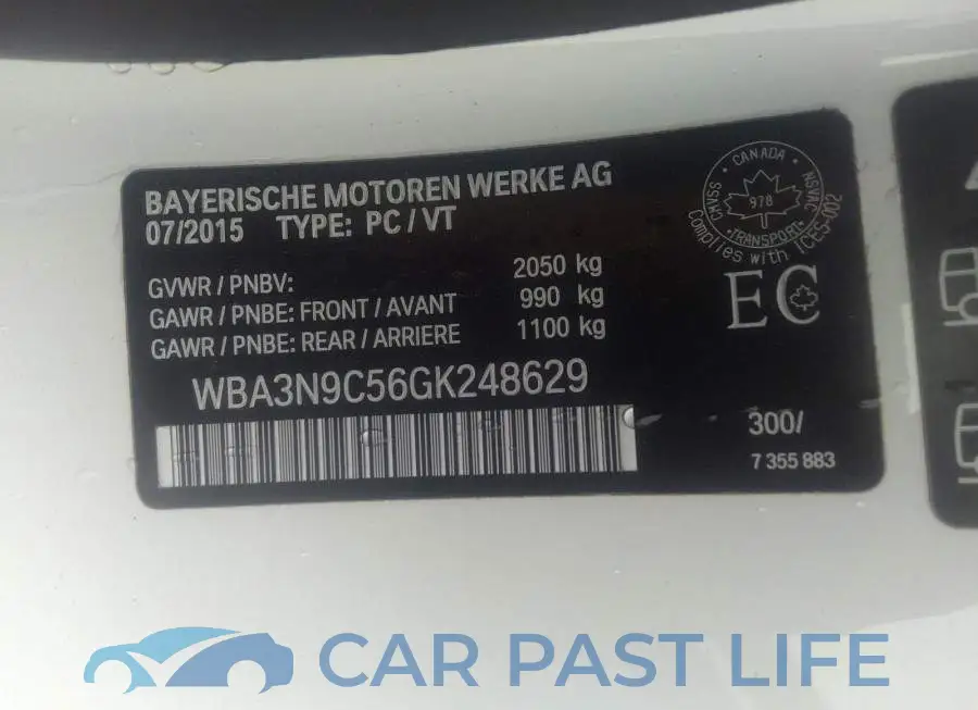 WBA3N9C56GK248629# 9