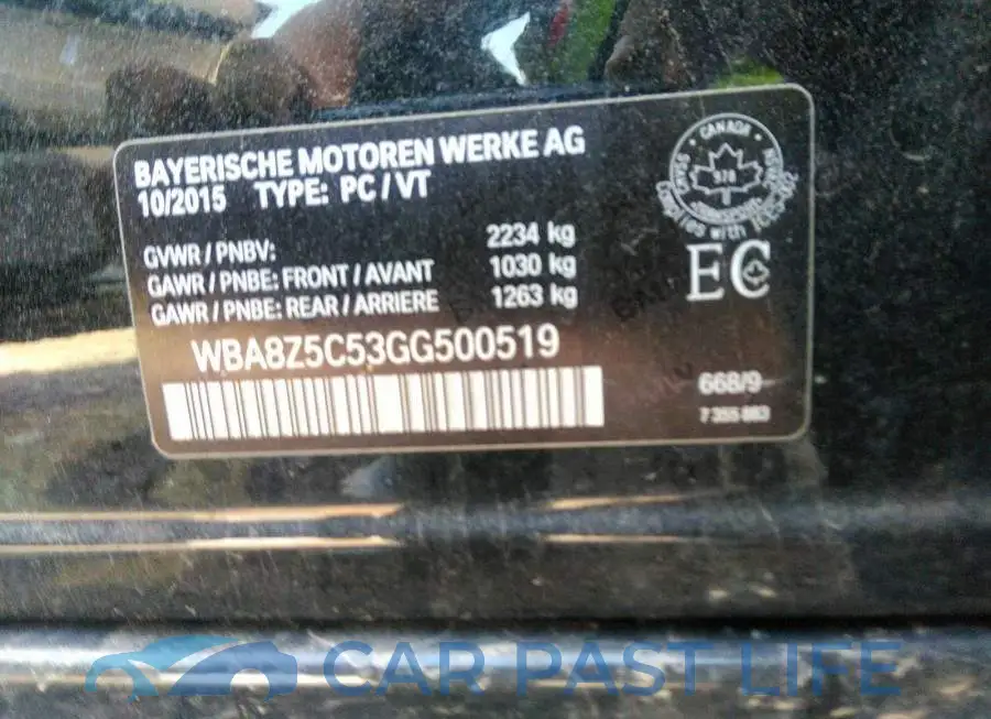 WBA8Z5C53GG500519# 9