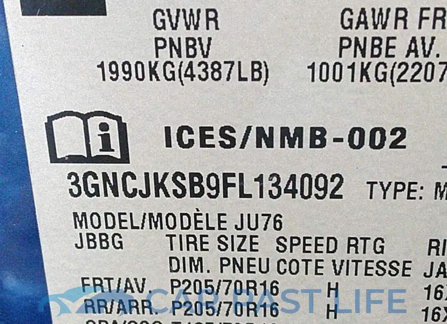 3GNCJKSB9FL134092# 9