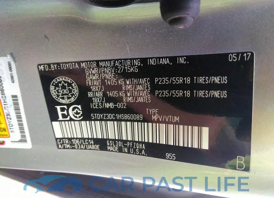 5TDYZ3DC1HS860089# 9