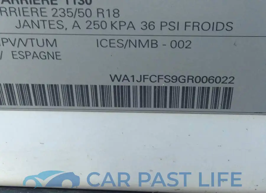 WA1JFCFS9GR006022# 9