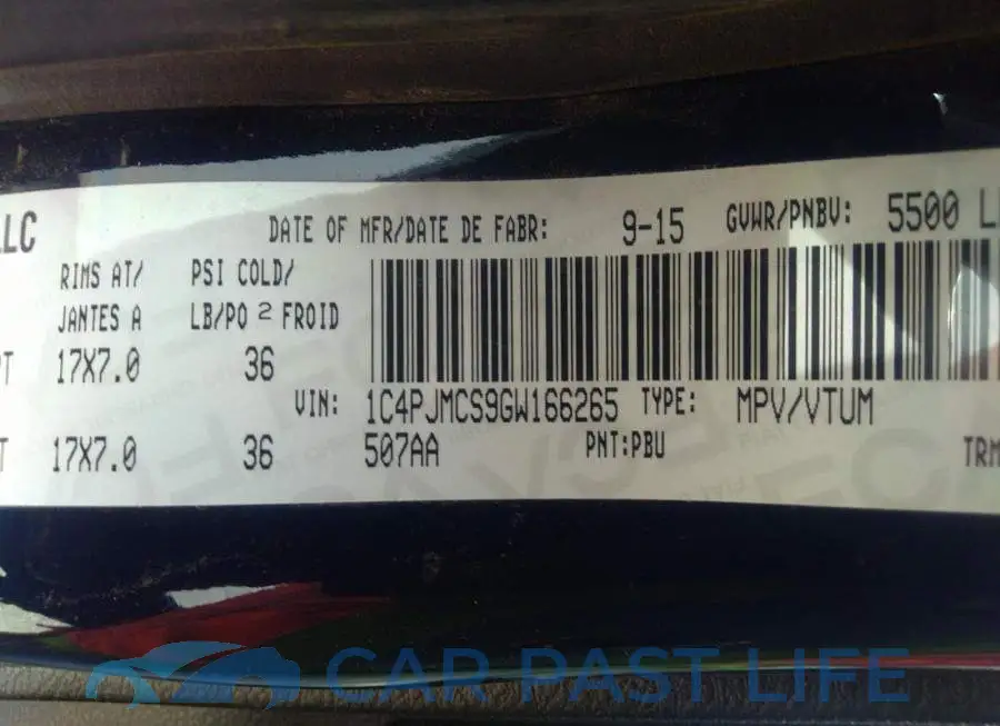 1C4PJMCS9GW166265# 9