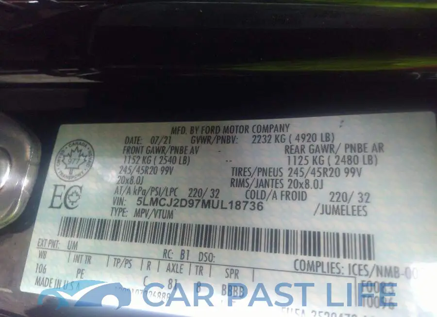 5LMCJ2D97MUL18736# 9